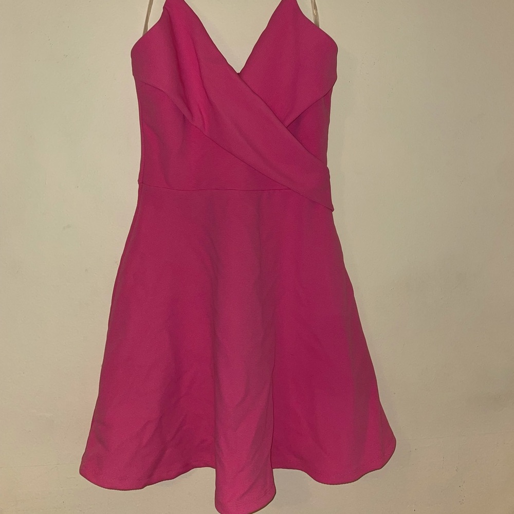 Hot pink formal dress